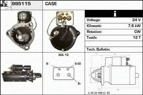 EDR 995115 - Starter www.autospares.lv