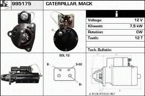 EDR 995175 - Starter www.autospares.lv