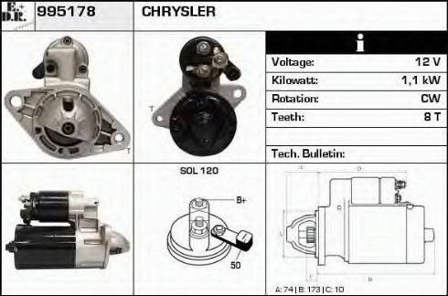 EDR 995178 - Starter www.autospares.lv