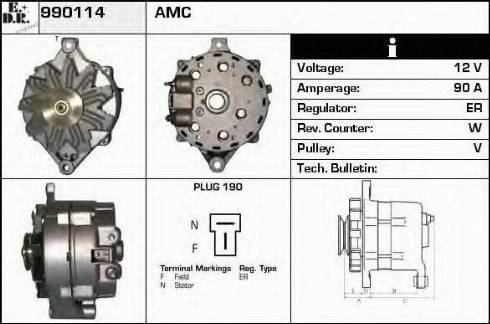 EDR 990114 - Ģenerators www.autospares.lv