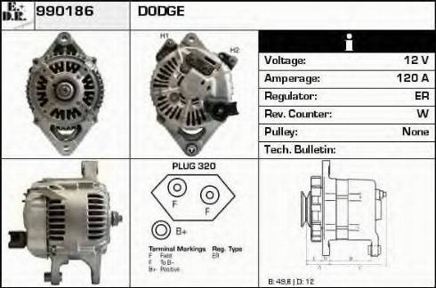 EDR 990186 - Ģenerators www.autospares.lv