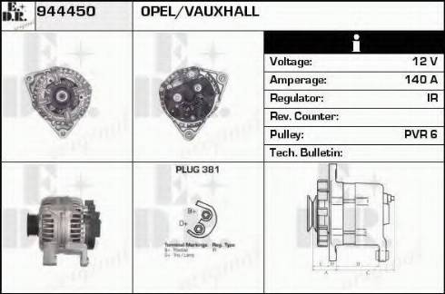 EDR 944450 - Alternator www.autospares.lv