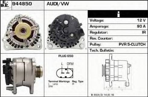 EDR 944850 - Ģenerators www.autospares.lv