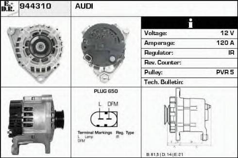 EDR 944310 - Генератор www.autospares.lv