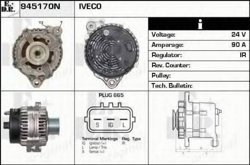 EDR 945170N - Генератор www.autospares.lv