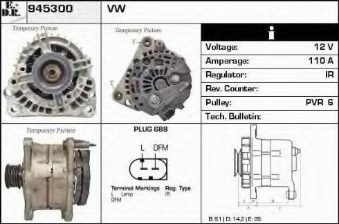 EDR 945300 - Alternator www.autospares.lv