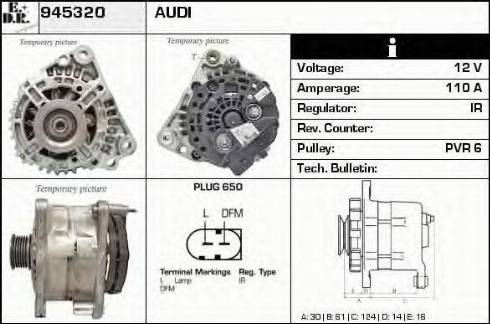 EDR 945320 - Генератор www.autospares.lv