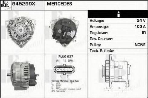 EDR 945290X - Генератор www.autospares.lv