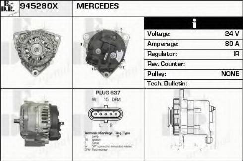 EDR 945280X - Ģenerators www.autospares.lv