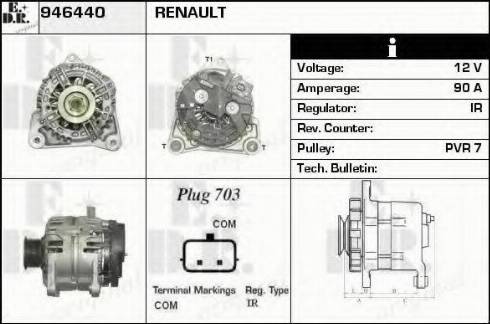 EDR 946440 - Генератор www.autospares.lv