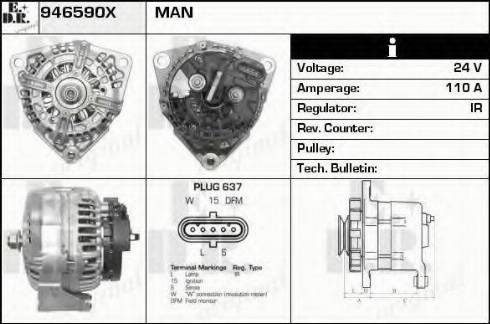 EDR 946590X - Ģenerators www.autospares.lv