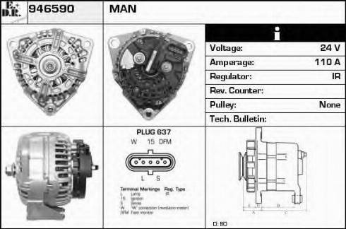 EDR 946590 - Ģenerators www.autospares.lv