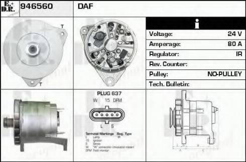 EDR 946560 - Ģenerators www.autospares.lv