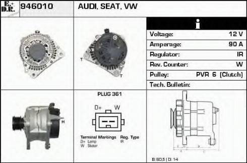 EDR 946010 - Генератор www.autospares.lv