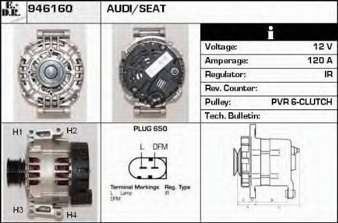 EDR 946160 - Генератор www.autospares.lv