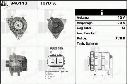 EDR 946110 - Генератор www.autospares.lv