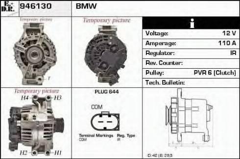 EDR 946130 - Alternator www.autospares.lv