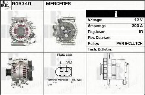 EDR 946340 - Alternator www.autospares.lv