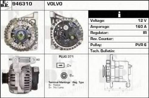 EDR 946310 - Генератор www.autospares.lv