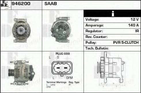 EDR 946200 - Генератор www.autospares.lv