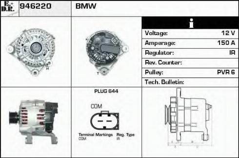 EDR 946220 - Ģenerators www.autospares.lv