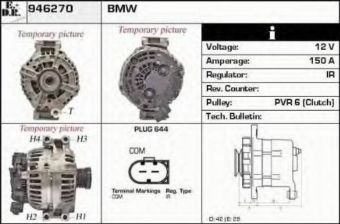 EDR 946270 - Alternator www.autospares.lv