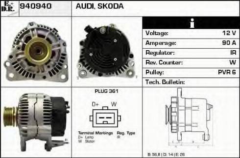 EDR 940940 - Генератор www.autospares.lv