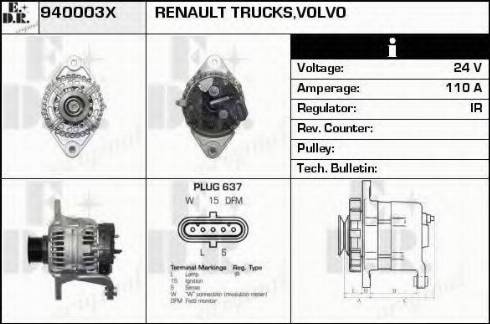 EDR 940003X - Генератор www.autospares.lv