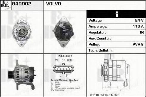 EDR 940002 - Генератор www.autospares.lv