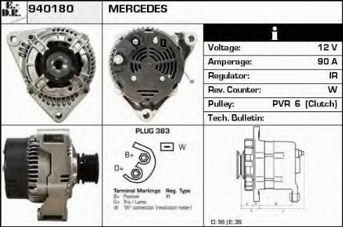 EDR 940180 - Генератор www.autospares.lv