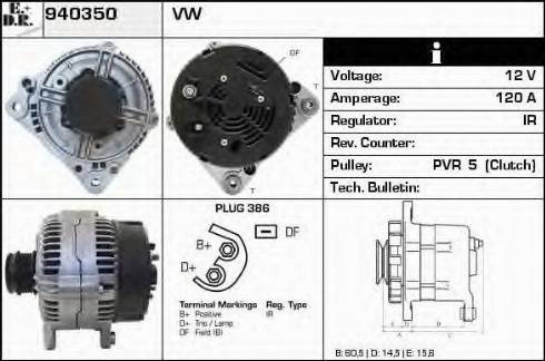 EDR 940350 - Генератор www.autospares.lv