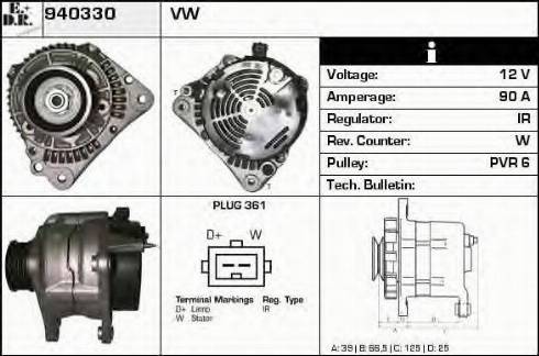 EDR 940330 - Генератор www.autospares.lv