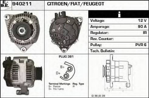 EDR 940211 - Генератор www.autospares.lv