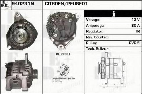 EDR 940231N - Alternator www.autospares.lv