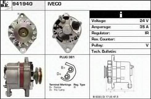 EDR 941940 - Ģenerators www.autospares.lv