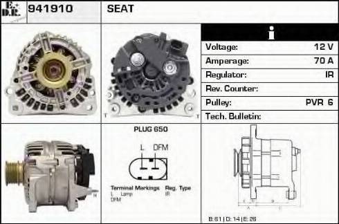 EDR 941910 - Генератор www.autospares.lv