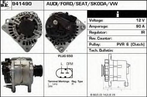 EDR 941490 - Генератор www.autospares.lv