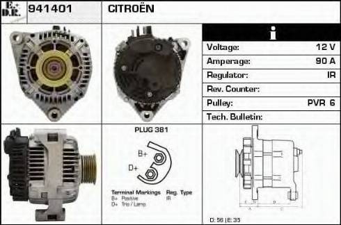 EDR 941401 - Alternator www.autospares.lv