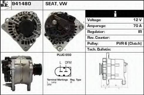 EDR 941480 - Ģenerators www.autospares.lv