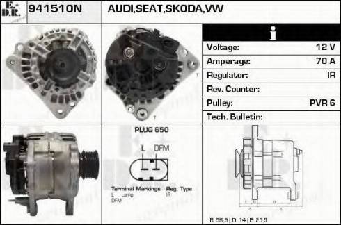 EDR 941510N - Alternator www.autospares.lv