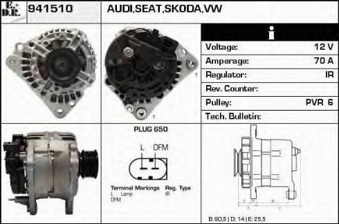 EDR 941510 - Генератор www.autospares.lv