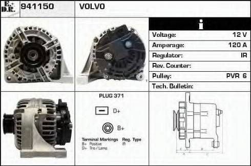 EDR 941150 - Генератор www.autospares.lv