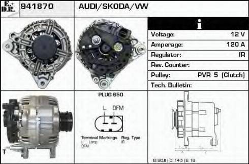 EDR 941870 - Alternator www.autospares.lv