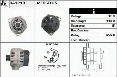 EDR 941210 - Генератор www.autospares.lv