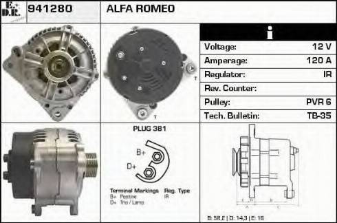 EDR 941280 - Ģenerators www.autospares.lv