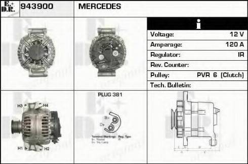 EDR 943900 - Генератор www.autospares.lv