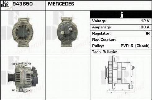 EDR 943650 - Ģenerators www.autospares.lv