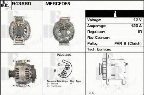 EDR 943660 - Генератор www.autospares.lv