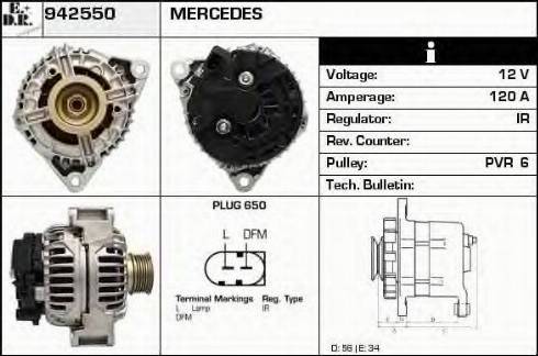 EDR 942550 - Ģenerators www.autospares.lv