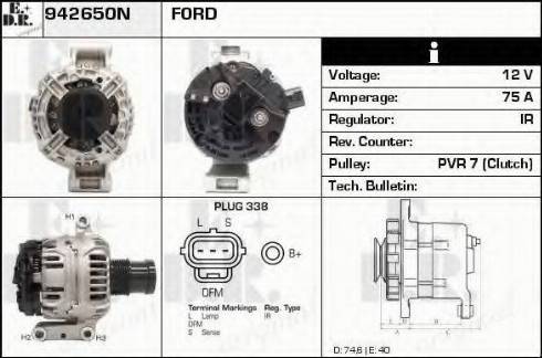 EDR 942650N - Alternator www.autospares.lv